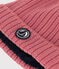 Babies' Knit Hat with Fleece Lining ROSEWOOD pink