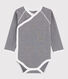 Unisex Babies' Short-Sleeved Wrapover Bodysuit