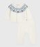 Babies' 2-piece knitted outfit with a jacquard knit cardigan MARSHMALLOW blue/SOIR