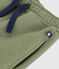 Children's plain cotton jogging bottoms green