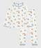 Children's breakfast-print tube knit pyjamas MARSHMALLOW white/MULTICO white