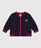 Babies' Thick Jersey Baseball Jacket SMOKING blue