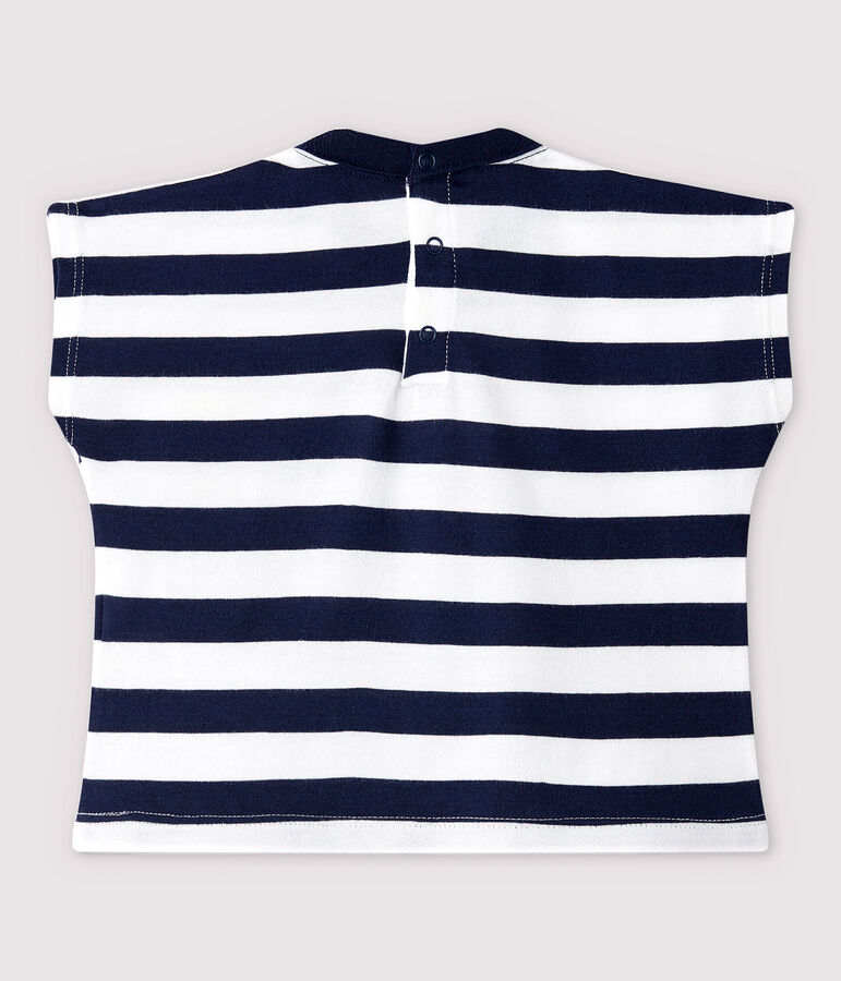 Baby Boys' Short-Sleeved Jersey T-Shirt blue/white