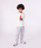 Children's long-sleeved printed cotton T-shirt MILK Ecru