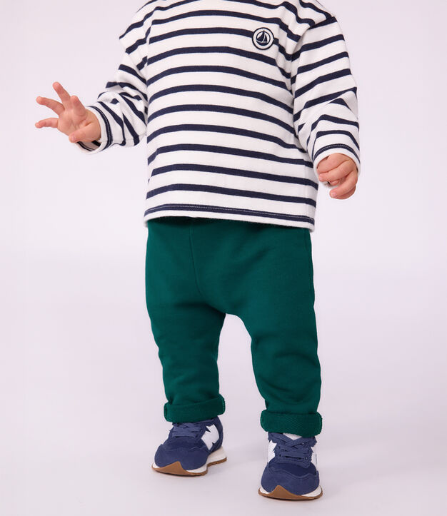 Babies' jogging bottoms in plain cotton TREE