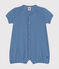Babies' Openwork Cotton Playsuit BEACH blue