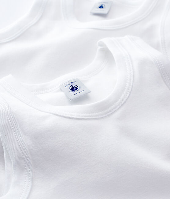 Boys' White Vests - 2-Pack variante 1