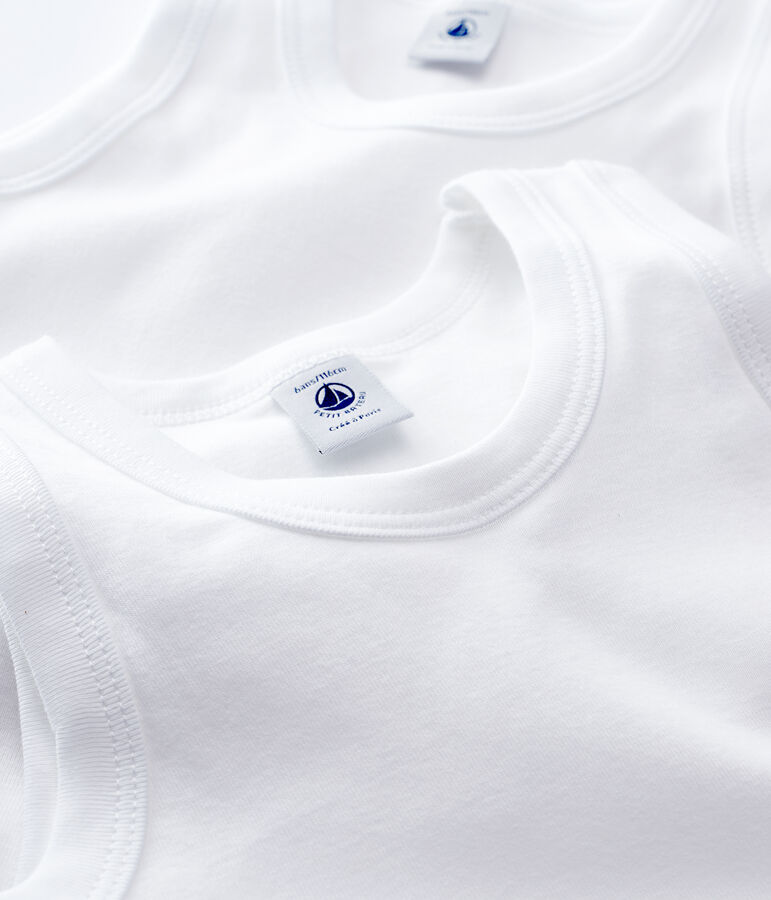 Boys' White Vests - 2-Pack variante 1