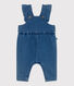 Babies' long-leg elastane denim dungarees