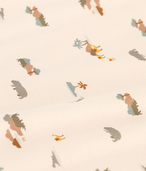 Light Cotton Sleeping Bag TOG 0.8 Ecru/multicolor