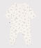 Babies' whale pattern cotton pyjamas MARSHMALLOW white/MULTICO white