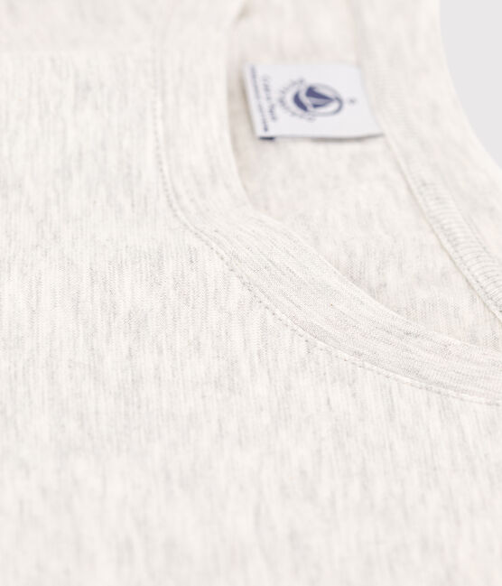Women's Straight Fit Organic Cotton Round Neck T-Shirt BELUGA CHINE grey