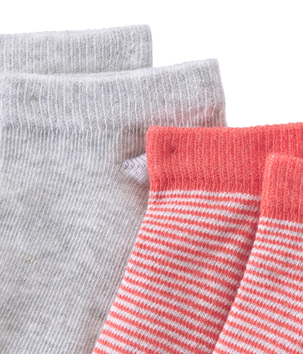 Set of 2 pairs of boy's ankle socks white