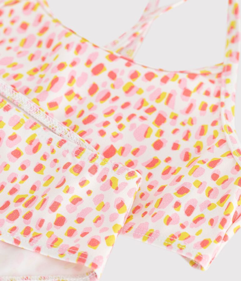 Children's two-piece printed swimsuit white/multicolor