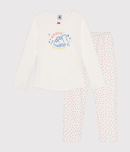 Children's Cotton Pyjamas MARSHMALLOW white/MULTICO white