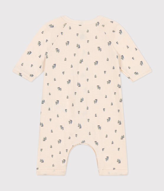 Babies' tube knit long jumpsuit AVALANCHE white/MULTICO