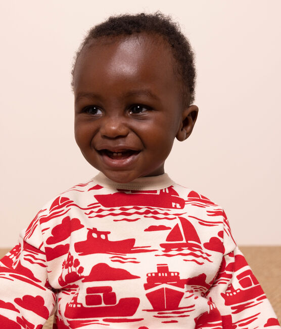 Babies' Patterned Fleece Sweatshirt AVALANCHE red/ROUGE