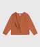 Girls' wool cardigan ECUREUIL brown