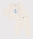 Babies' two-piece wool and cotton jacquard knit set