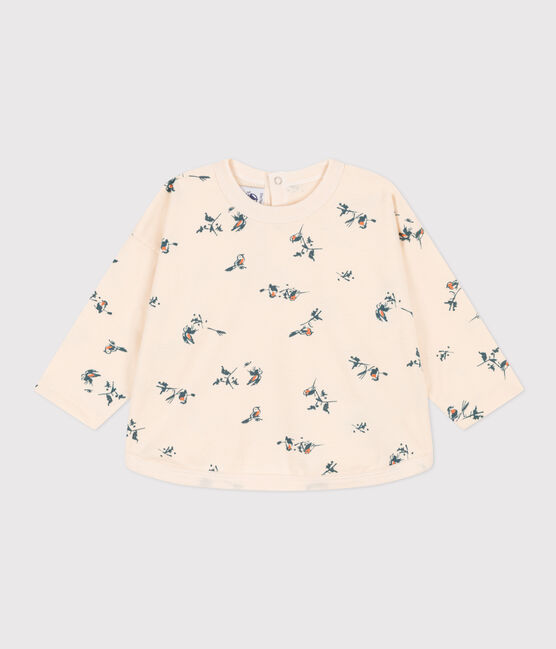 Babies' Patterned Long-Sleeved Jersey T-Shirt AVALANCHE white/MULTICO