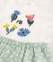 Girls' Floral Cotton Short Pyjamas MARSHMALLOW white/HERBIER