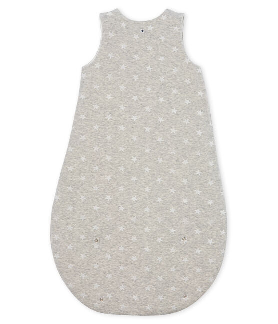 Baby Boys' Velour Sleeping Bag BELUGA grey/MARSHMALLOW white