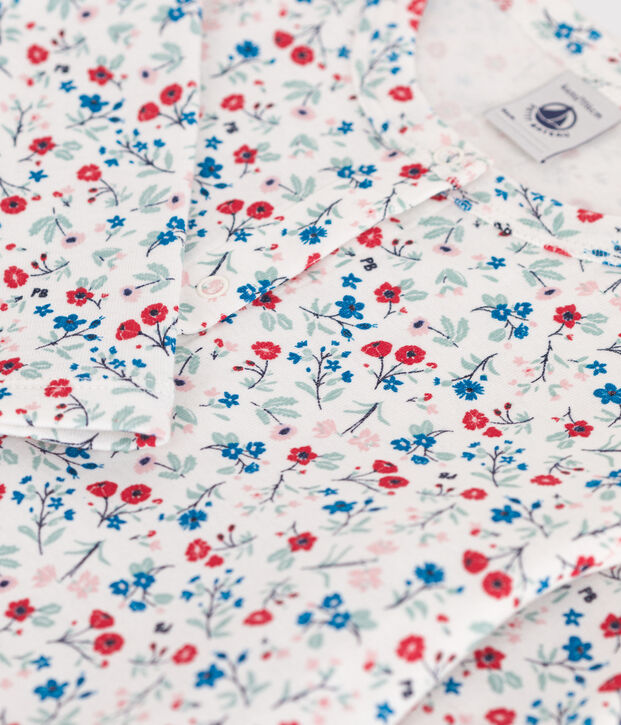 Children's floral cotton cardigan white/multicolor