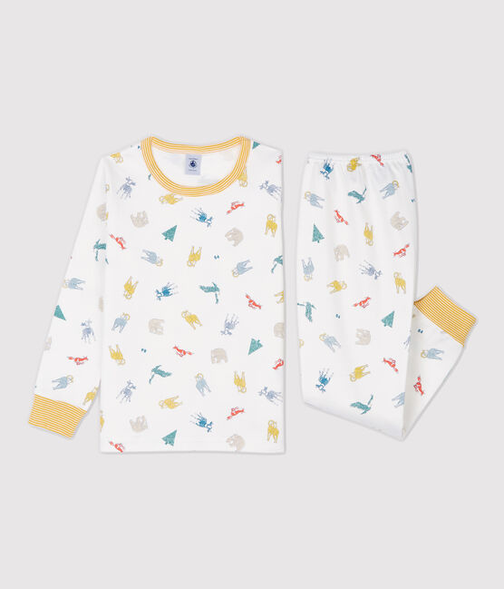 Unisex Animal Print Fleece Pyjamas MARSHMALLOW white/MULTICO white