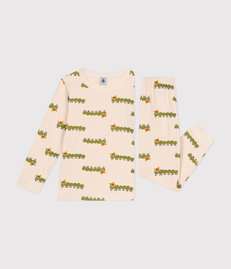 Children's Cotton Animal Print Pyjamas Ecru/multicolor