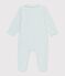 Babies' plain velour pyjama suit with a collar SPRAY