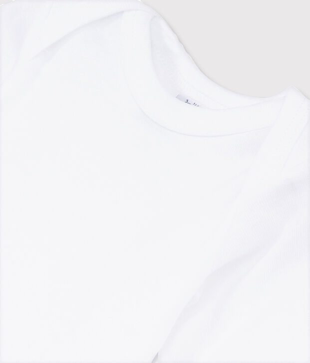 Baby's White Long-Sleeved Bodysuit white