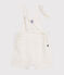 Babies' Short Linen Dungarees ECUME white