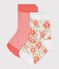 Babies' floral-print cotton socks - 2-pack variante 1
