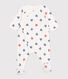 Babies' stripy heart-patterned cotton pyjamas