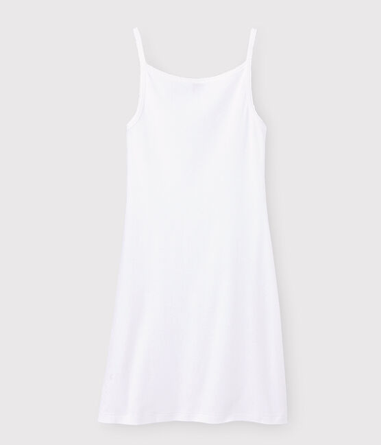 Women's Iconic Strappy Cotton Dress ECUME white