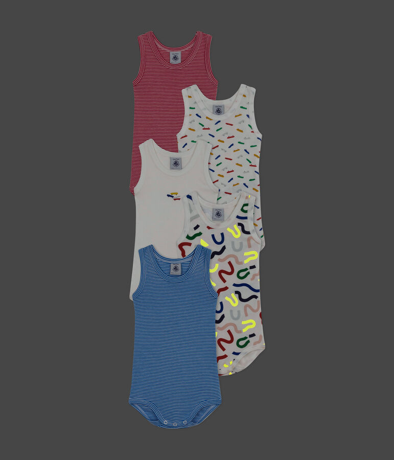 Babies' Sleeveless Cotton Skate Bodysuits - 5-Pack variante 1