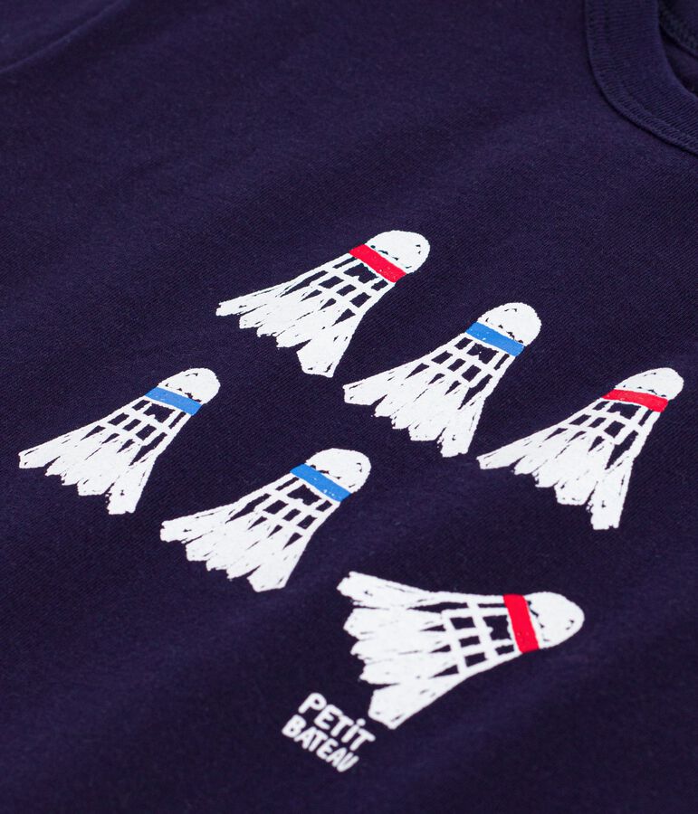 Children's short-sleeved cotton T-shirt blue