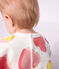 Babies' heart-print cotton sweatshirt white/multicolor