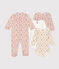 Babies' gift set containing pyjamas and three floral bodysuits variante 1