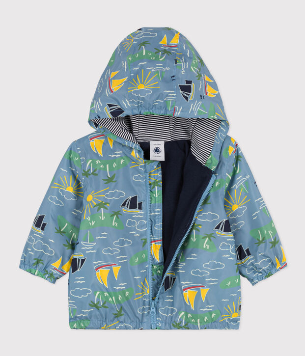 Babies' Recycled Polyester Windbreaker blue/multicolor