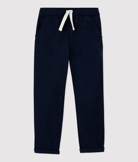 Boys' Regular Cotton Serge Trousers SMOKING blue