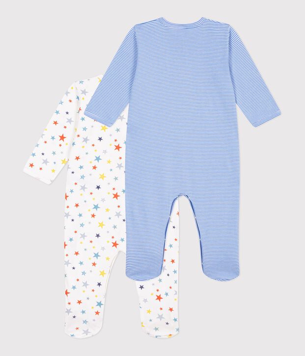 Pack of babies' printed cotton pyjamas multicolor