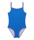 Girls' one-piece polka dot swimsuit