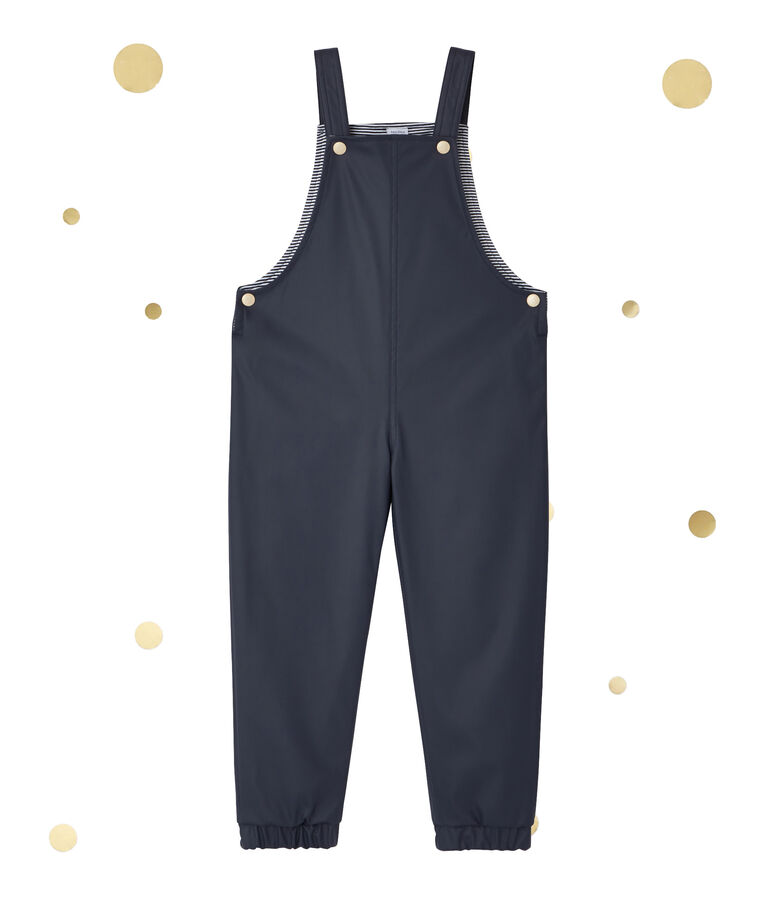 Baby's waxed waterproof jumpsuit Petit bateau x Marie-Agn&egrave;s Gillot SMOKING blue