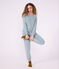 Women's plain cotton terry pyjamas SEDUMBLUE