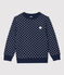 Girls' Fleece Sweatshirt SMOKING blue/MARSHMALLOW white