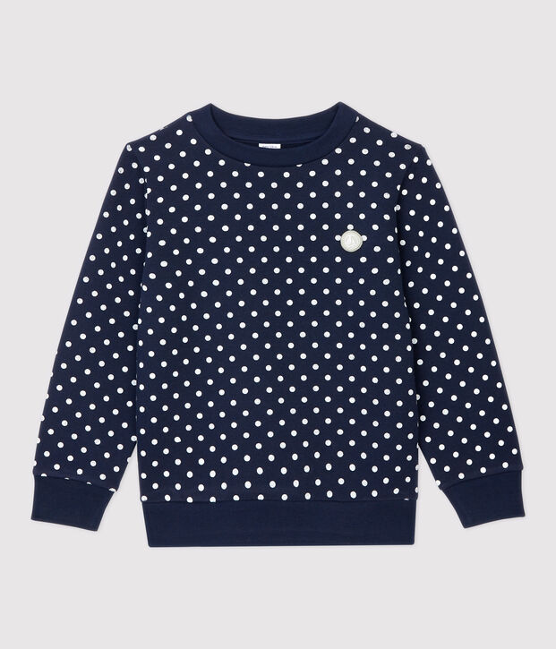 Girls' Fleece Sweatshirt blue/white