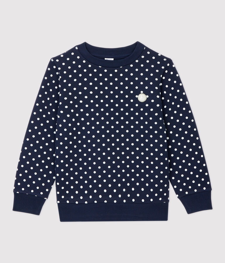 Girls' Fleece Sweatshirt blue/white