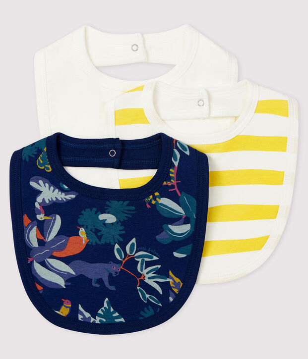 Baby Girls' Ribbed Bibs - 3-Piece Set multicolor