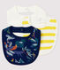 Baby Girls' Ribbed Bibs - 3-Piece Set